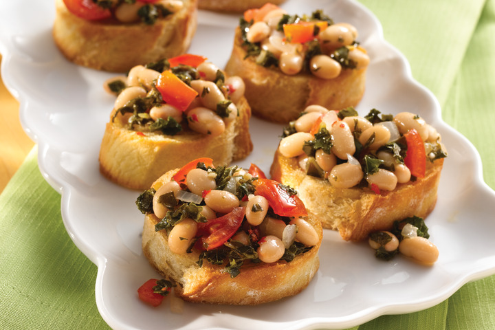 Kale and White Bean Bruschetta