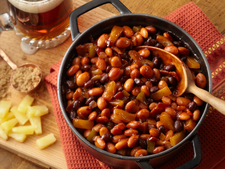 Smoky Pineapple Baked Beans